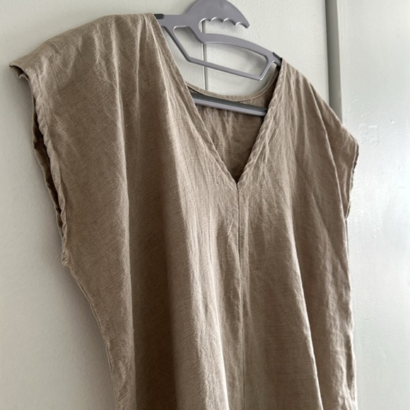 Handmade 100% linen slip on tunic dress - Picture 8 of 14